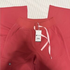 Figs Pulmonary Pink Isabel Wide Leg Scrub Pant